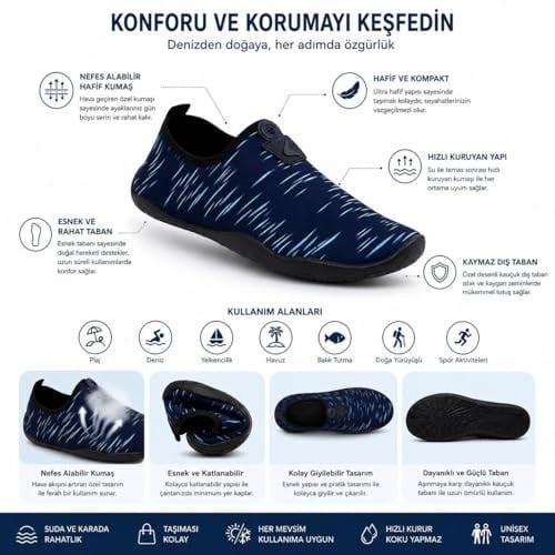 Black Deer Hayal Çok Amaçlı Plaj ve Deniz Ayakkabısı