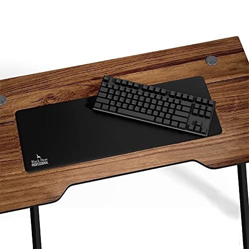 Black Deer Oyuncu Mouse Pad, Fare Altlığı, Kenar Dikişli, Kaymaz Taban, Ofis Tipi, Pürüzsüz Yüzey, Çalışma Masası Altlığı (90x40 XL) - Seçenekler: 30x25 S, 35x28 M, 70x30 L, 90x40 XL