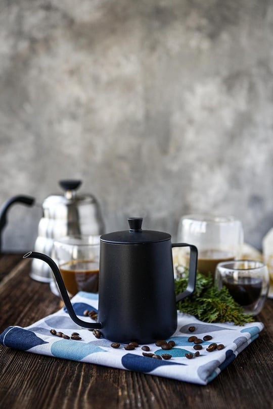 Black Goat Home Barista Mini Drip Kettle Kapaklı 600 ml (Kahve Demleme İbriği)