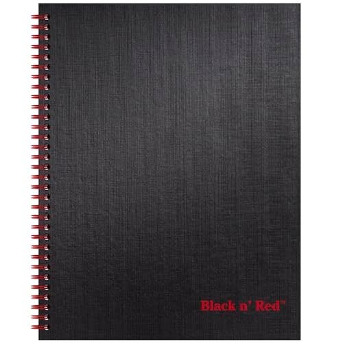Black n Red Business not defteri, sert kapak, Twinwire, 28,9 x 21,6 cm, siyah, çizgili, 70 yaprak (K67030)