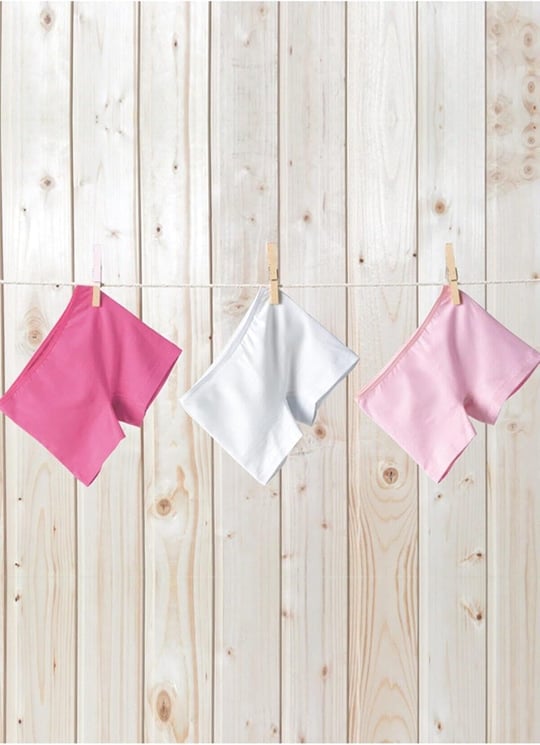BLACKSPADE 1298 KIZ ÇOCUK 3 LÜ FUŞYA-BEYAZ-PEMBE BOXER