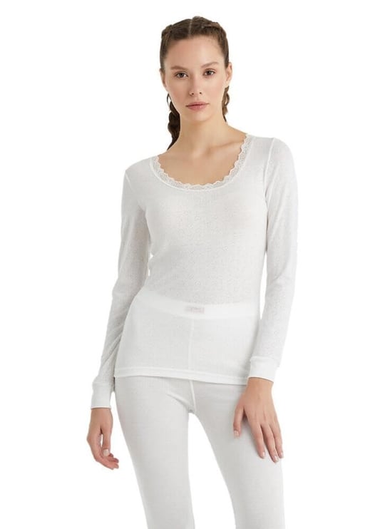 Blackspade Kadın Uzun Kol Level 1 Beyaz Thermal C8T6N2O1