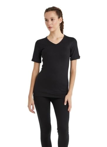 Blackspade V Yaka Kısa Kol Siyah Unisex Termal İçlik C3T6N2O1