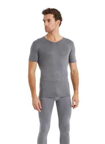 Blackspade V Yaka Kısa Kol Unisex Gri Termal İçlik C3T6N2O1