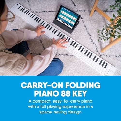 Blackstar Carry-on Folding 88 Tuşlu Taşınabilir & Katlanabilir Dijital Piyano (Beyaz)