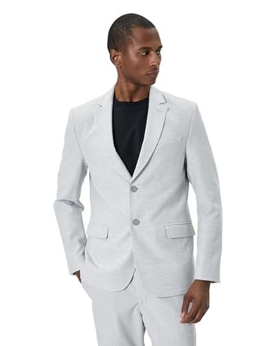 Blazer Ceket Slim Fit Cep Detaylı Düğmeli