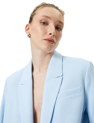 Blazer Ceket Tek Düğmeli Kapaklı Cepli Standart Kesim