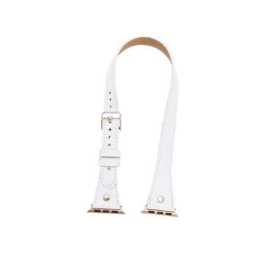 Bloominbag Alpine Double Tour Ivory White Hakiki Deri Apple Watch Kordonu - 44/45/46/49mm