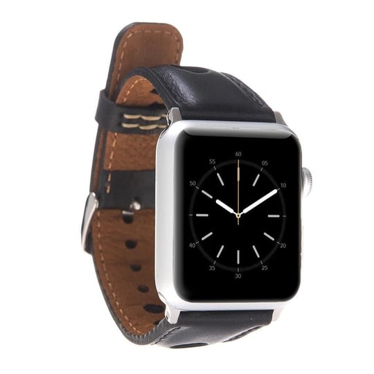 Bloominbag Alpine Noir Black Hakiki Deri Apple Watch Kordonu - 44/45/46/49mm