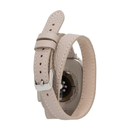 Bloominbag Alpine Slim Double Tour Dune Brown Hakiki Deri Apple Watch Kordonu - 44/45/46/49mm