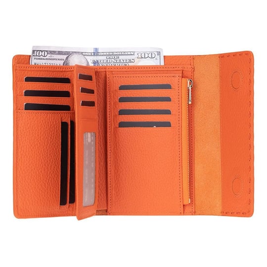 Bloominbag Arc Wallet Terracotta Pebble Hakiki Deri Kartlıklı Manyetik Cüzdan