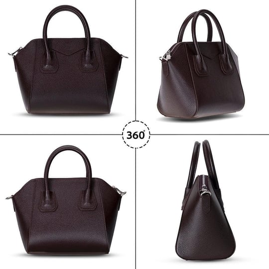 Bloominbag Aria Walnut Brown Small Hakiki Deri Kadın El & Omuz Çantası