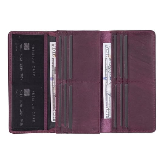 Bloominbag Aura Mulberry Wine Hakiki Deri Telefon Bölmeli Kadın Cüzdanı