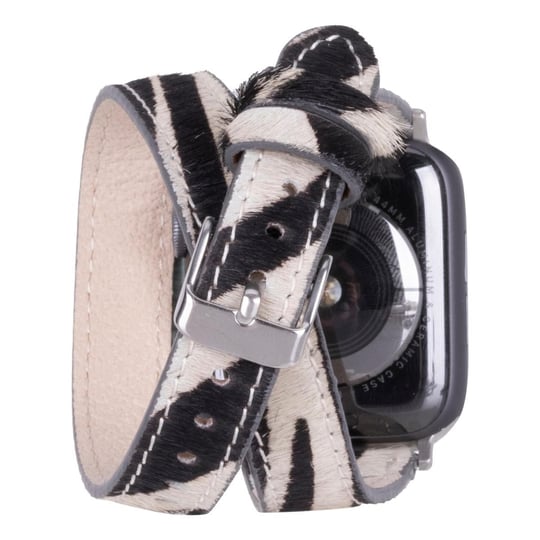 Bloominbag Bloomband Wild Zebra Slim Double Tour Leather Apple Watch Band - 44/45/46/49mm