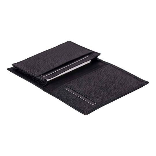 Bloominbag Bloomcard Verta Obsidian Black Hakiki Deri Dikey Kartlık