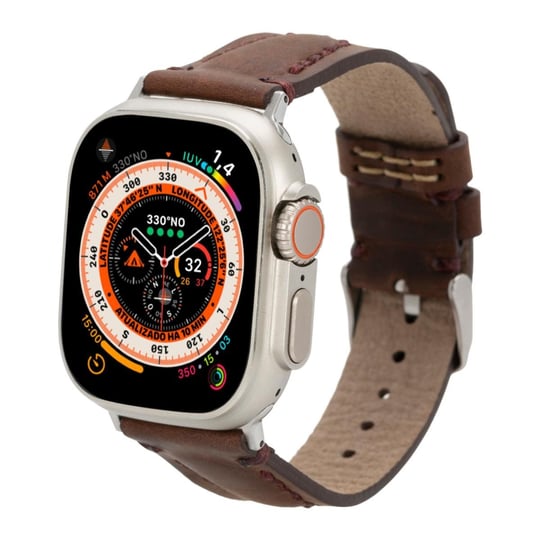 Bloominbag Bloomstrap Avilla Coffee Hakiki Deri Apple Watch Kayışı-44/45/46/49mm