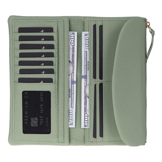 Bloominbag Élia Soft Matcha Large Deri Kadın Cüzdan & Clutch