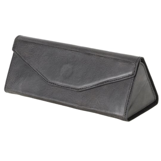Bloominbag Prisma Charcoal Graphite Deri Gözlük Kılıfı – Mıknatıslı Üçgen Tasarım