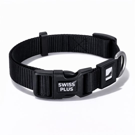 Bloominbag Swissplus Urban Paws Köpek Tasması – Noir Black | Ayarlanabilir, Dayanıklı, Hafif-15mm
