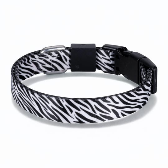 Bloominbag Swissplus Urban Paws Zebra Noir Recycled Köpek Tasması - 15 Mm