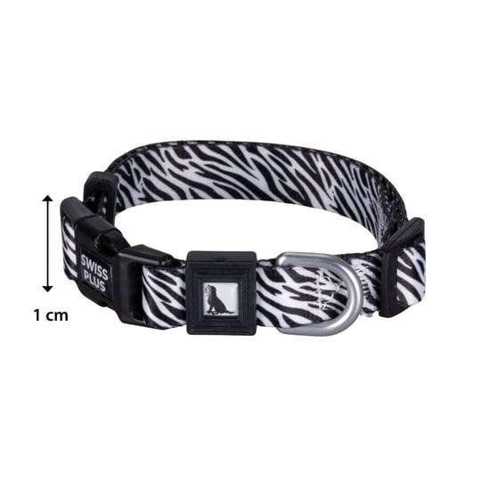 Bloominbag Swissplus Urban Paws Zebra Noir Recycled Köpek Tasması - 10 Mm