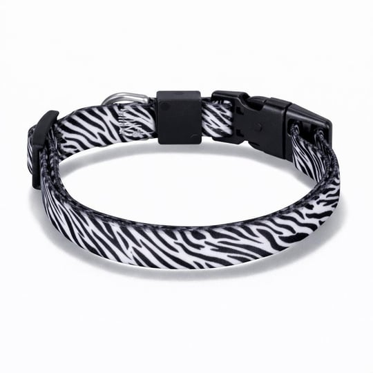 Bloominbag Swissplus Urban Paws Zebra Noir Recycled Köpek Tasması - 10 Mm