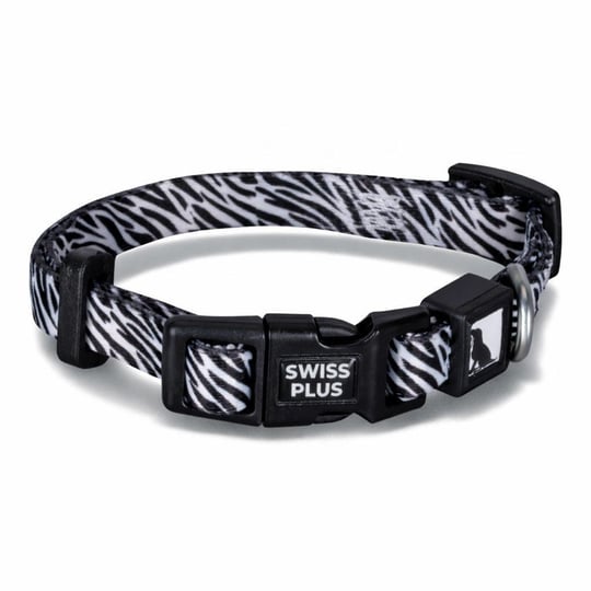 Bloominbag Swissplus Urban Paws Zebra Noir Recycled Köpek Tasması - 10 Mm