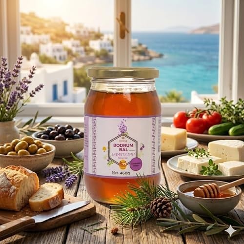 Bodrum Bal Lavanta Balı 460g,%100 Saf, Ham, Filtre edilmemiş, Güvenli, Doğal, Apiterapik, Cam Kavanoz
