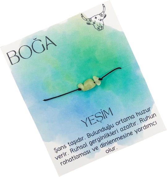 Boğa Burç Taşı Bilekliği