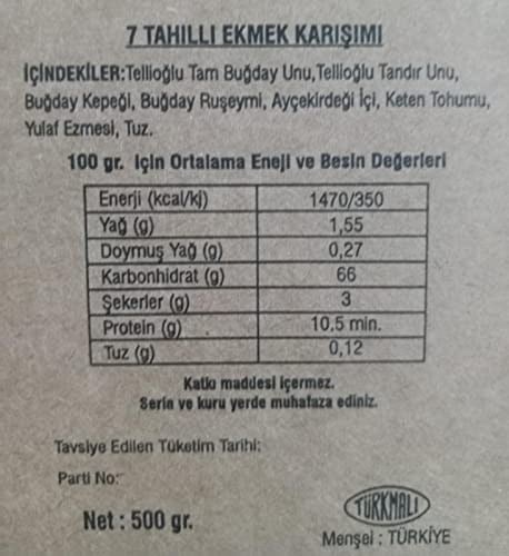 Bonatelli Tellioğlu 7 Tahıllı Ekmek Mixi (500Gr)