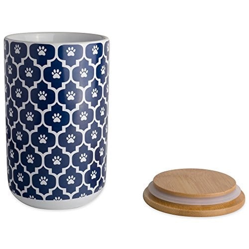 Bone Dry Kafes Koleksiyonu Evcil Hayvan Kasesi ve Kutu, Treat Kutu, 10 x 16,5 cm, Deniz Mavisi - Seçenekler: Medium (Pack of 1), Small Round (2), Large Round (2)...