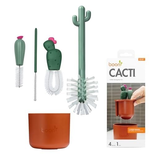 Boon Cacti şişe temizleme fırçası seti, terakota, 4 parçalı set