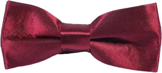 Bordo Düz Erkek Saten Kumaş Papyon