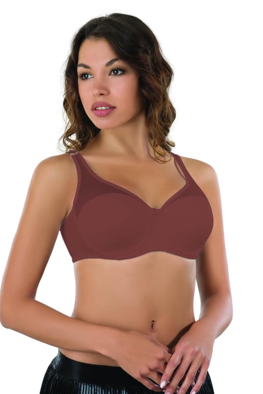 BORDO MI Emay 167C Pedli Tül Toparlayıcı Sütyen