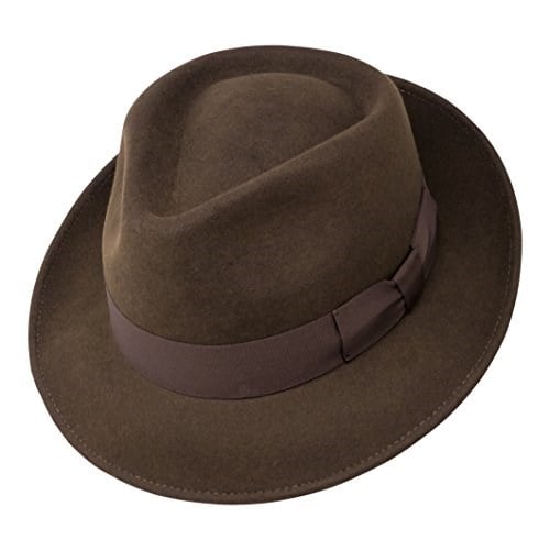 Borges & Scott B&S Premium Doyle - Teardrop Fötr Şapka - %100 Yün Keçe - Seyahat için Mükemmel - Su Geçirmez - Üniseks