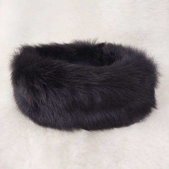 BÖRKHANE Siyah Kürk Bandana