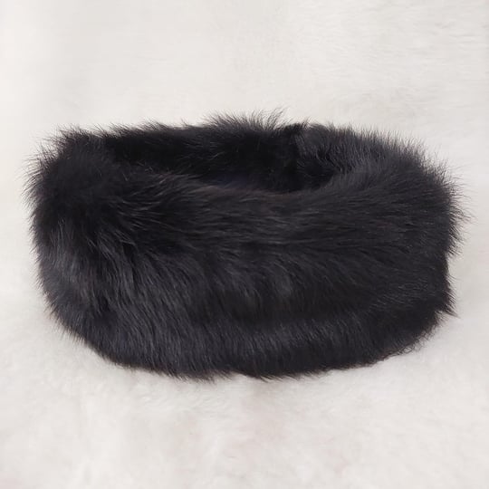 BÖRKHANE Siyah Kürk Bandana