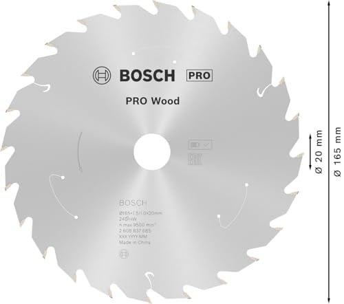 Bosch 1 x PRO Wood daire testere bıçağı, akülü daire testereler için (yumuşak ahşap, sert ahşap, çap mm, profesyonel aksesuar, daire testere)