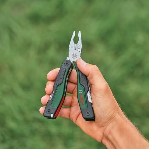 Bosch 16sı 1 arada çok amaçlı alet, DIY, outdoor ve kamp için çok amaçlı alet, paslanmaz çelik, kilitleme fonksiyonu, yumuşak tutuş, 16 fonksiyon, pense, makas, tornavida, bıçak, testere vb