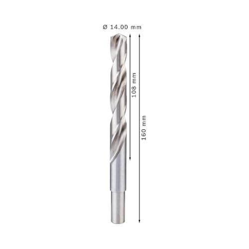Bosch 4x PRO Metal HSS-G Spiral Matkap Ucu Standart Uzunluk (Demir Olmayan Metaller için, Çelik, Ø 14,00 mm, Profesyonel Akse - Seçenekler: Ø 14 mm, Ø 16 mm, Ø 2-10 mm, Ø 2,6 mm, Ø 4,7 mm, Ø 5,3 mm...