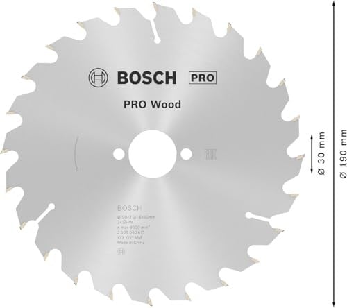 Bosch Daire Testere Bıçağı, Gri, 190x30x2,6 mm, 24, 1 Adet - Bedenler: 18,4 cm, 19 cm, 21 cm, 21,6 cm, 23 cm, 25,4 cm, Ø 160 mm...
