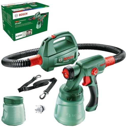 Bosch Elektrikli Boya Püskürtme Sistemi Pfs 2000 (Vernik, Cila Ve Duvar Boyası Için, Kutuda)