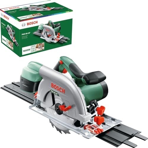 Bosch Elektrikli Daire Testere PKS 66 AF (1600 Watt, Kılavuz Rayı Dahildir, 190 mm Daire Testere çapı, Karton Kutuda)
