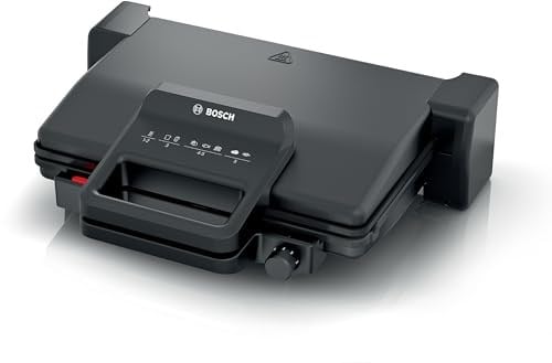 BOSCH Et Izgarası, TCG3323, Mat Siyah, 2000 W, Termostat, 5 Katlı, 3 Pozisyonlu, Izgara veya Fırın, Taş Modu