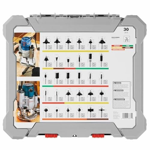 BOSCH (Evrensel Uyumlu Aksesuar) RBS030MBS 30 parça Karbür Uçlu Ahşap Freze Ucu Seti