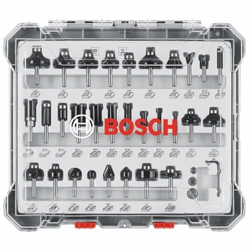 BOSCH (Evrensel Uyumlu Aksesuar) RBS030MBS 30 parça Karbür Uçlu Ahşap Freze Ucu Seti