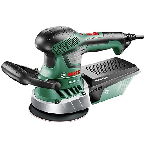 Bosch Home and Garden Pex 400 Ae Eksantrik Zımpara, 370 Watt, 125 mm, Tutuş Kolaylığı, Plastik Çantası Ile Birlikte, Ince Kum, Yeşil