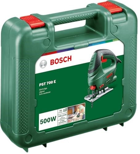 Bosch Home and Garden PST 700 Elektrikli Dekupaj Testeresi, 500 Watt, Taşıma Çantalı, Renk: Yeşil/Siyah, Dakikada 3000 devir, Hava üfleme fonksiyonu - Seçenekler: PST 700 E, PST 650