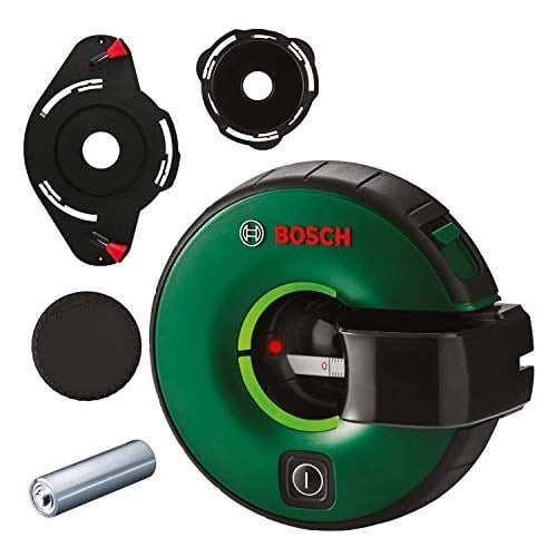 Bosch Home & Garden Atino Çizgi Lazeri (2,2 m Çalışma Alanı, +- 0,3° Hassasiyet, 1 x AA Pil, 1 x Jel Pedi, Jel Pedi Koruma Kapağı, 2 x İğneli İğne Pedi, Karton Kutu)