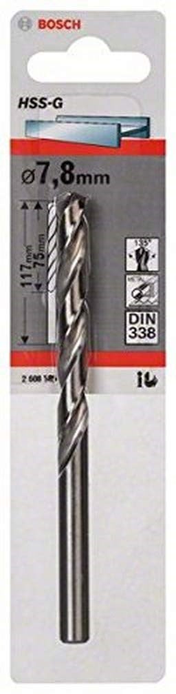 Bosch HSS-G Metal Matkap Ucu 7,8 * 117 mm - Seçenekler: 1.5X40mm, Ø 2,5 mm, 3,2 mm, Ø 4,5 mm, Ø 6 mm, Ø 7,8 mm...